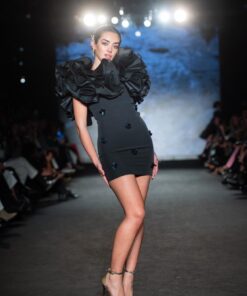 Vestido Mini Maxi Volante Negro