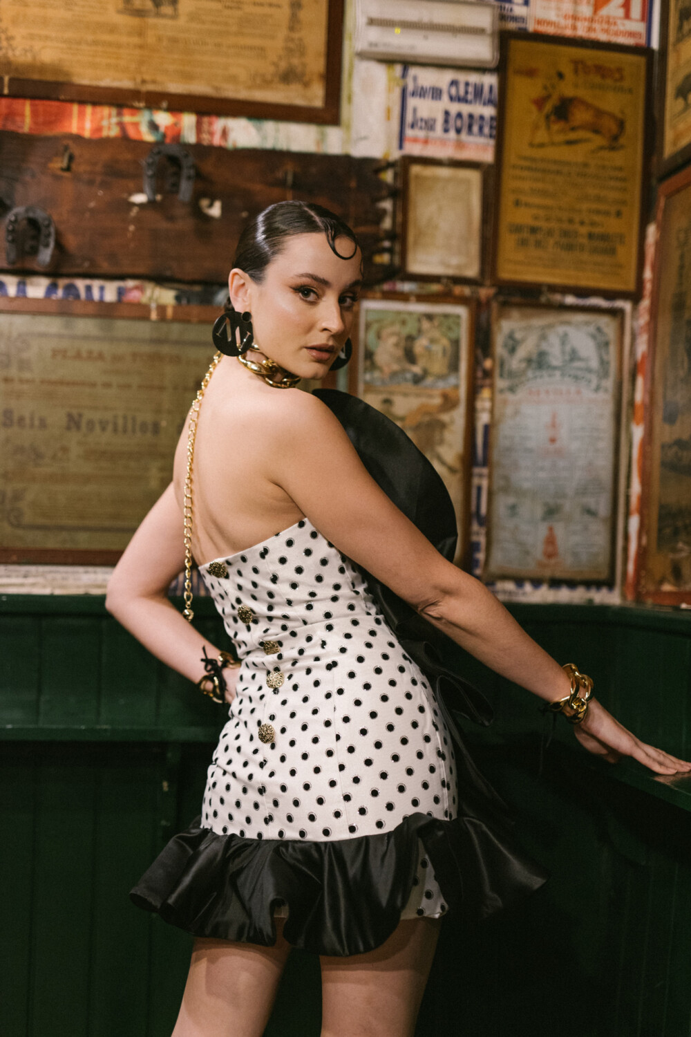 Alternative view of Mini vestido volante lateral