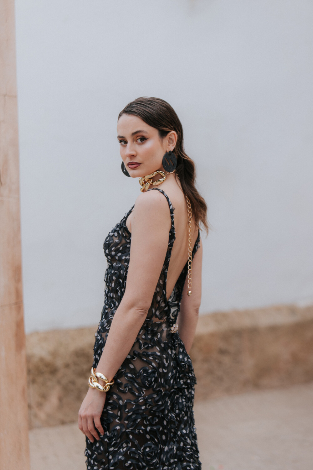 Alternative view of Vestido encaje lunares