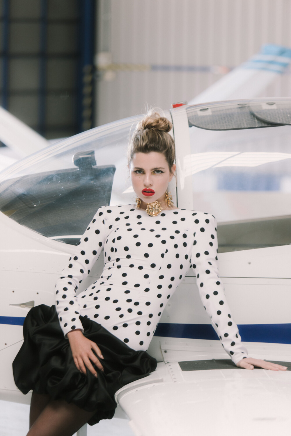 Vestido lunares y volumen